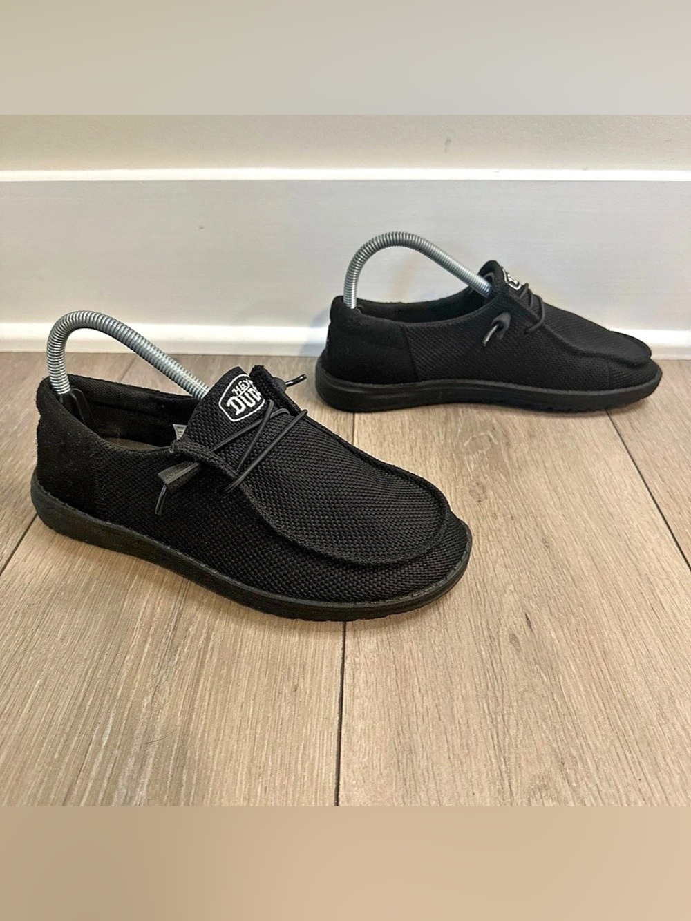 HEYDUDE Women’s Size 7 Wendy Funk Mono Shoes Black Slip On Loafers 40065-001